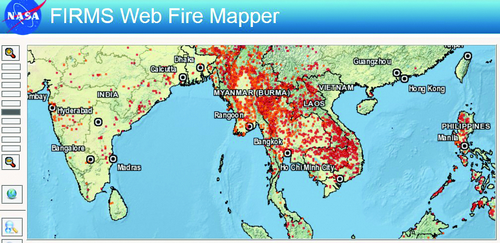 FIRMS fire mapper NASA