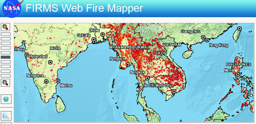 FIRMS fire mapper NASA