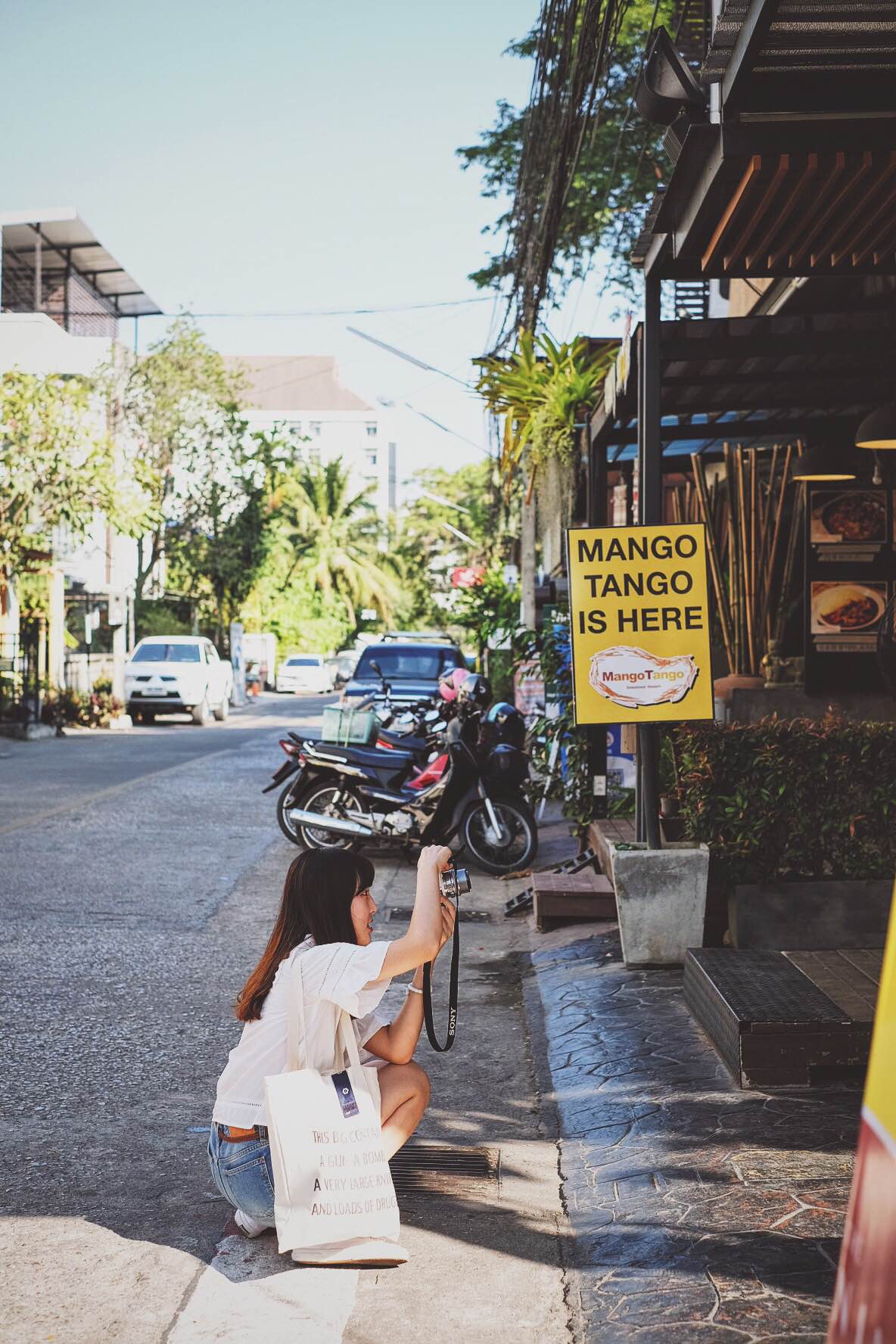 Some days queues in front of Mango Tango, which sells all things mango on soi 13, numbers forty or fifty tourists waiting in line for the shop to open.