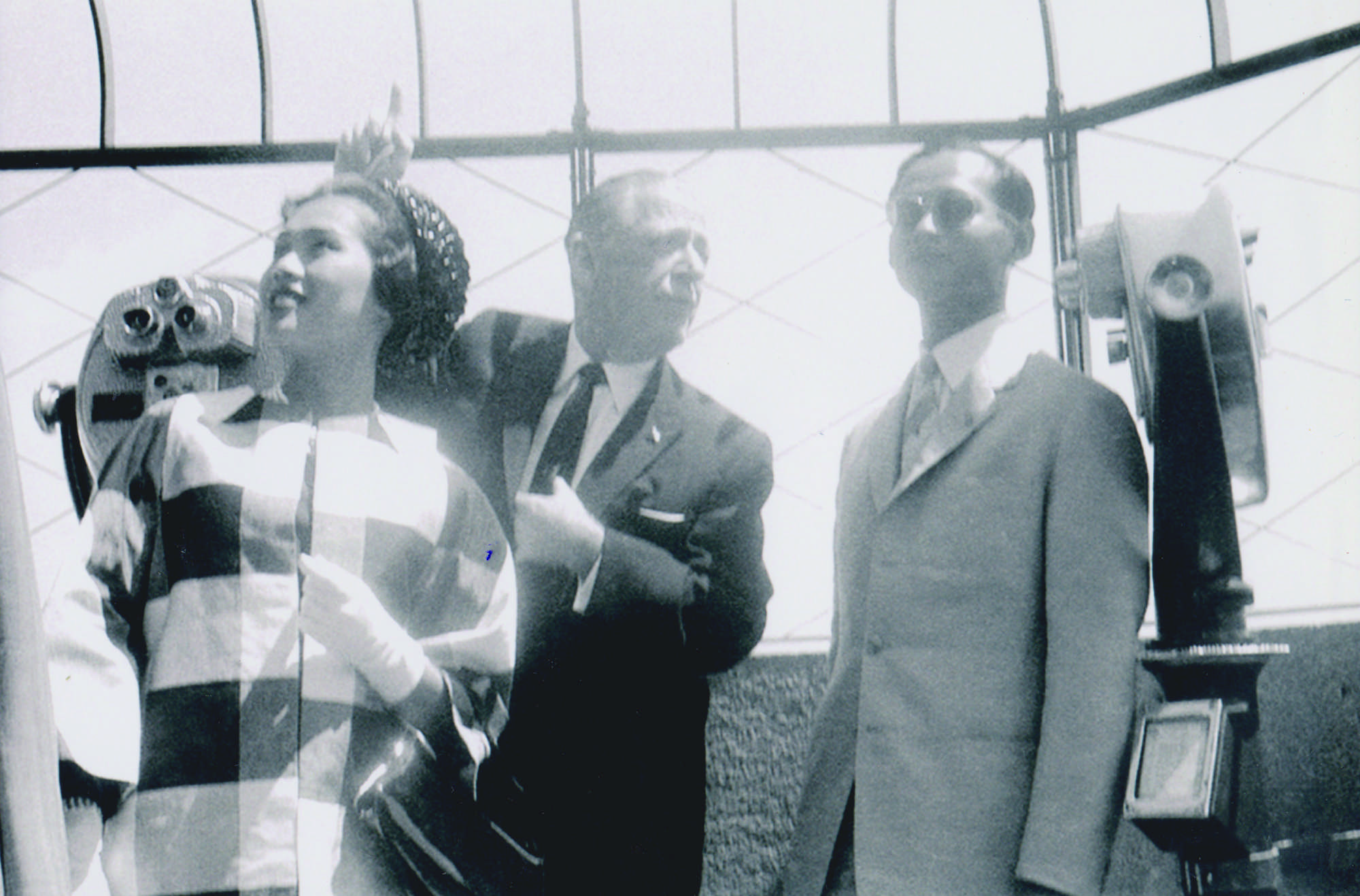 Their Majesties with President Eisenhower on the Empire State Building