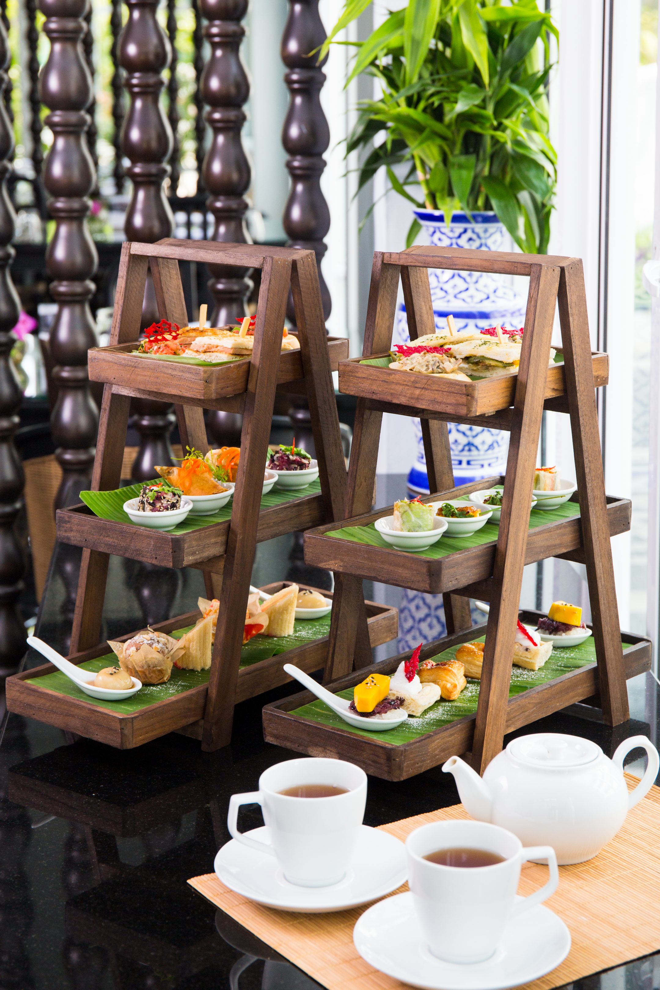 orange tree afternoon tea set